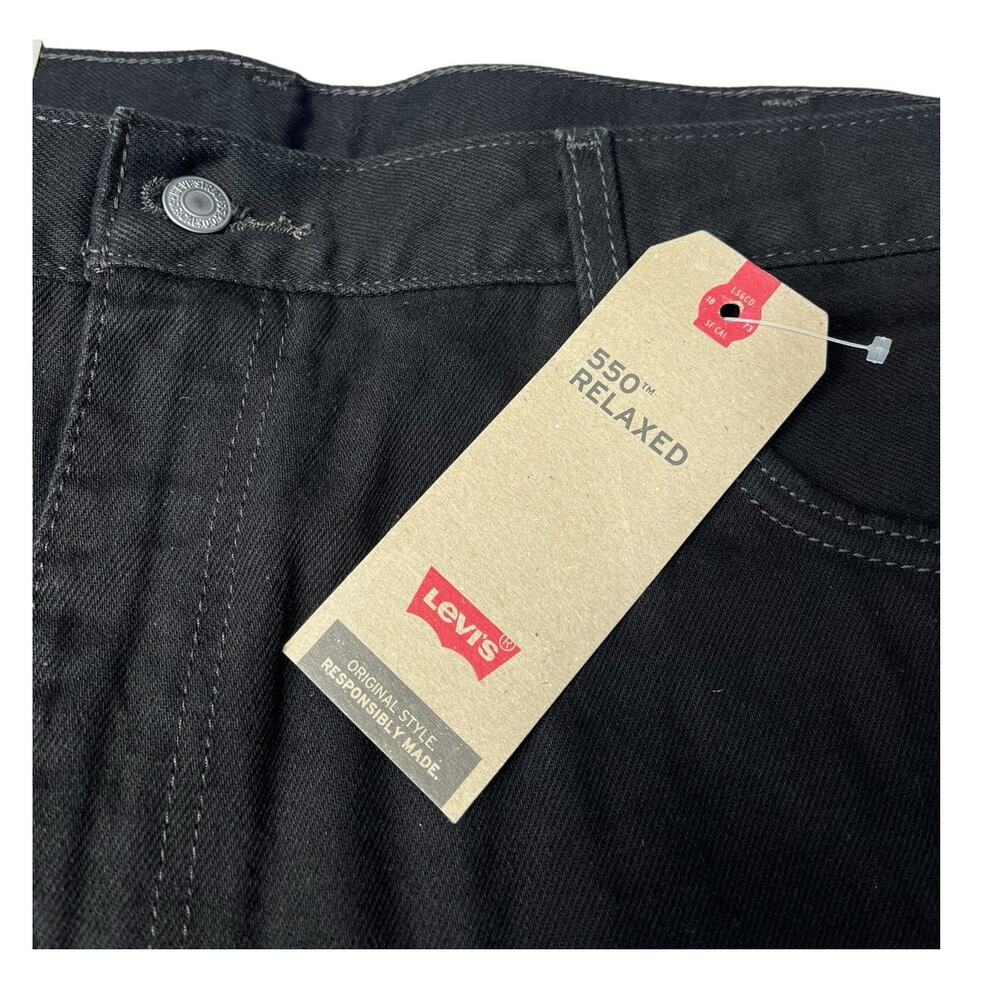 Levi's 550 Relaxed Jeans | Mens 44 x 32 Black NWT (Big & Tall) - Picture 9 of 13